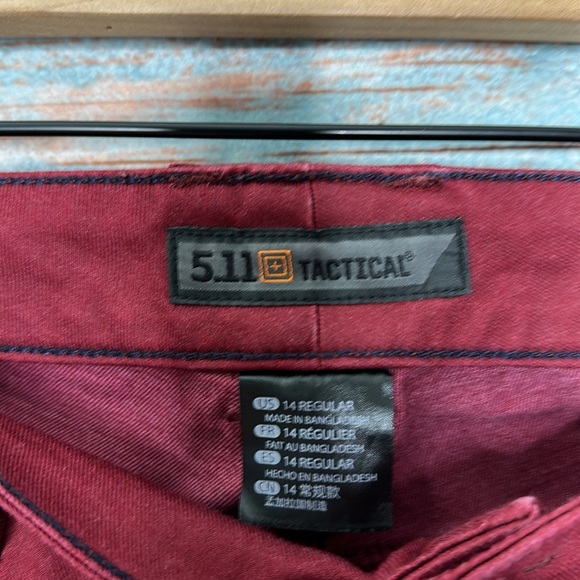 5.11 Tactical Dark Red Womens Jeans size 14 - Picture 4 of 7